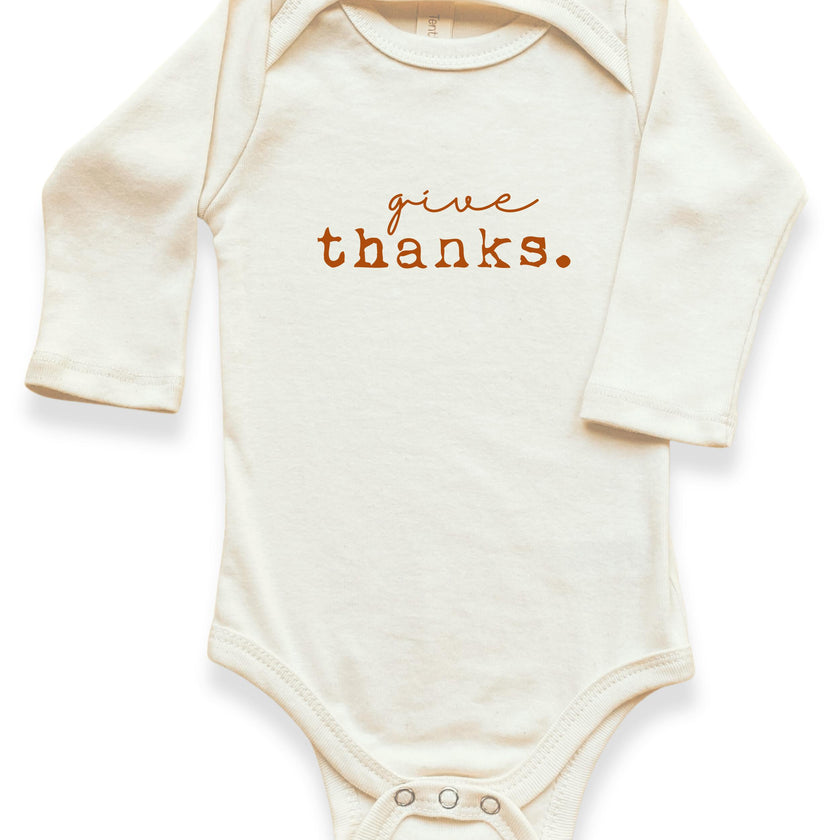 Give Thanks Organic Bodysuit Long Sleeve