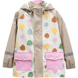 Tree Print Rain Hooded Jacket