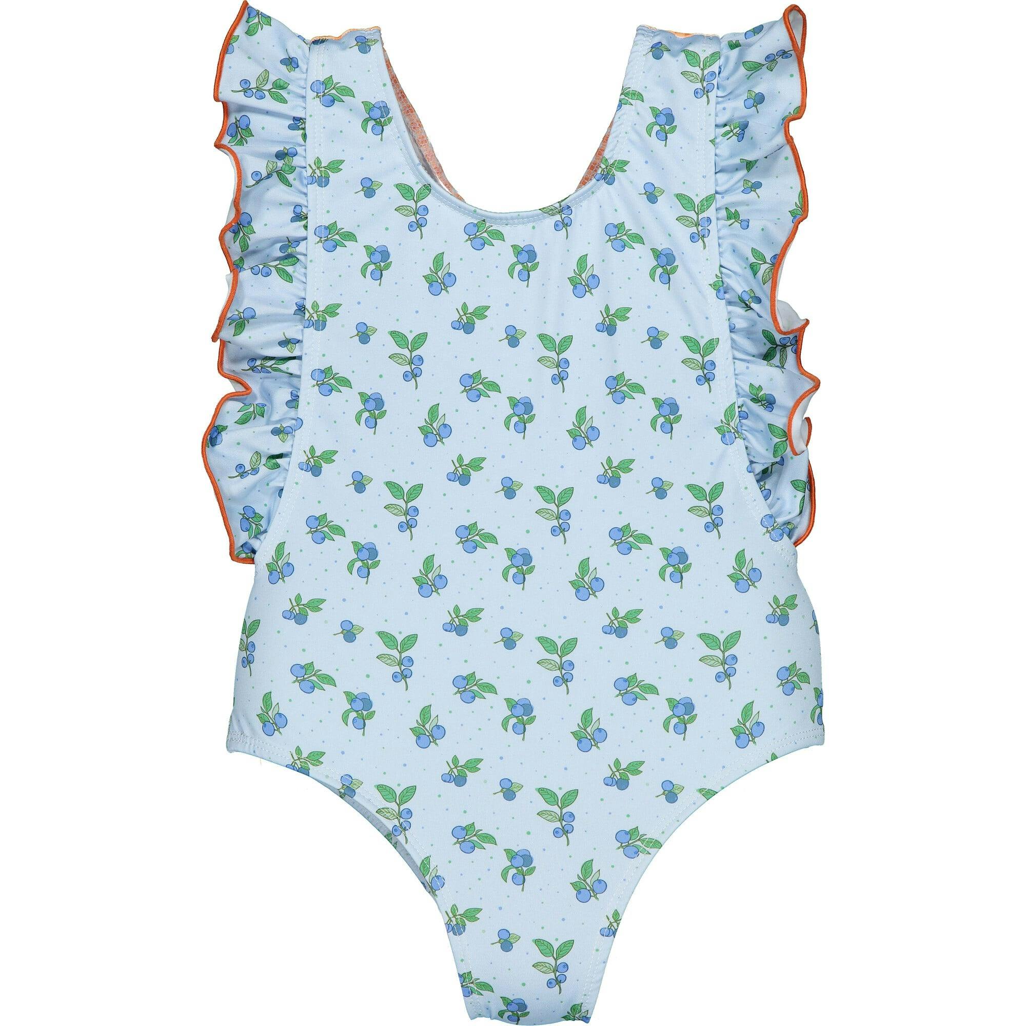 Blueberry Print Vichy Swimsuit, Multi