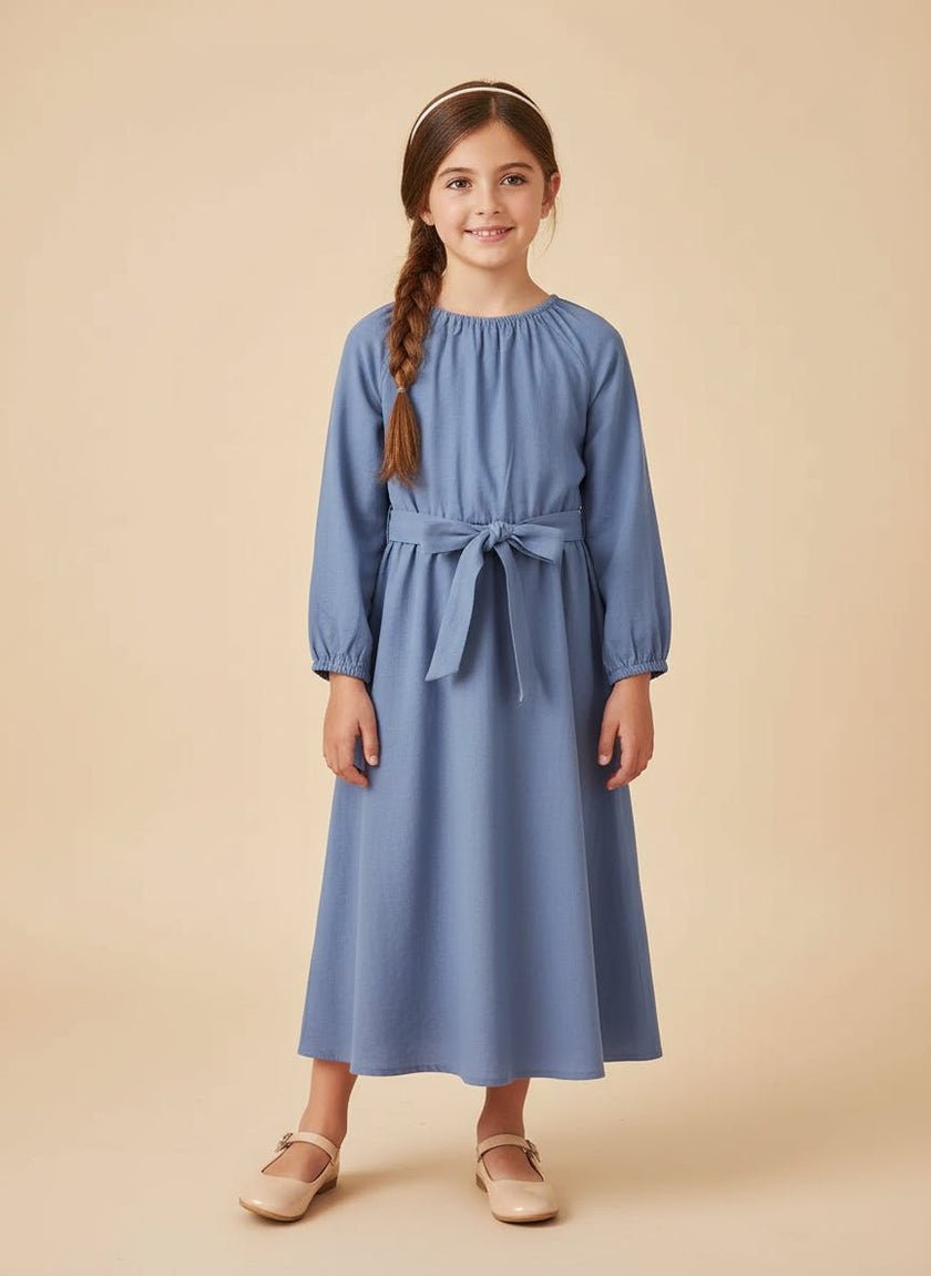 Girls Tie Maxi Dress