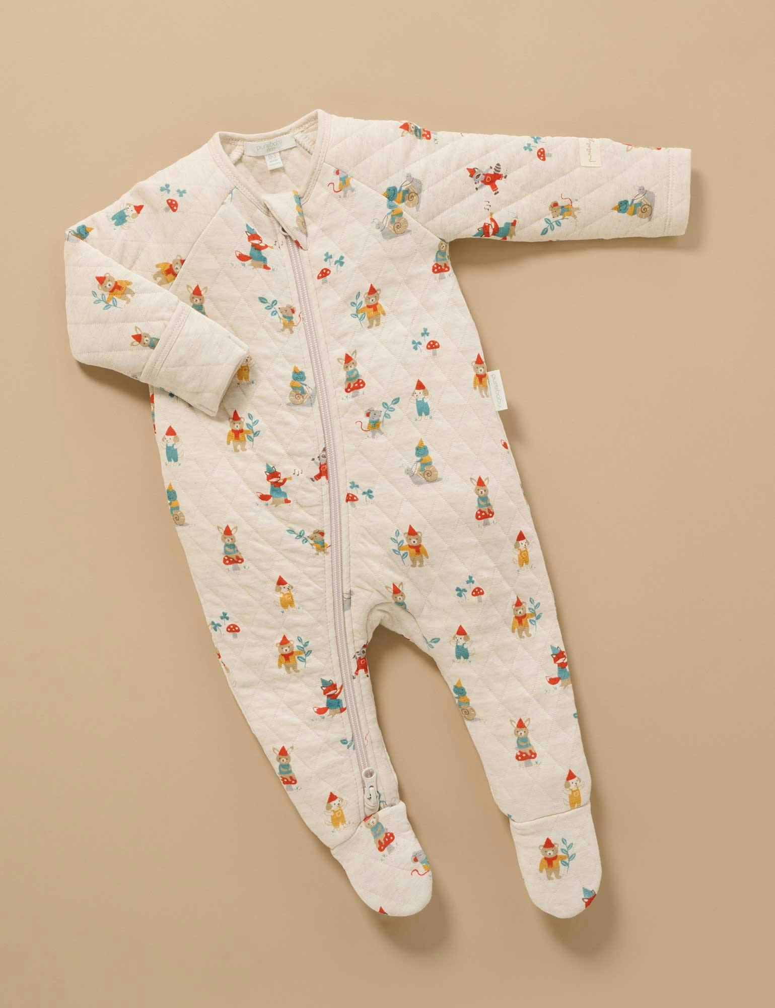 Quilted Growsuit Gnome Print