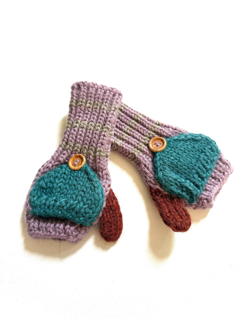 Kids Fingerless Fold-Over Mittens