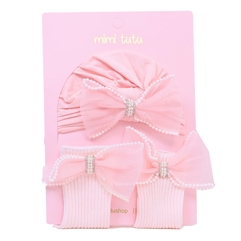 Pink Bow Pearl Lined Gift Set