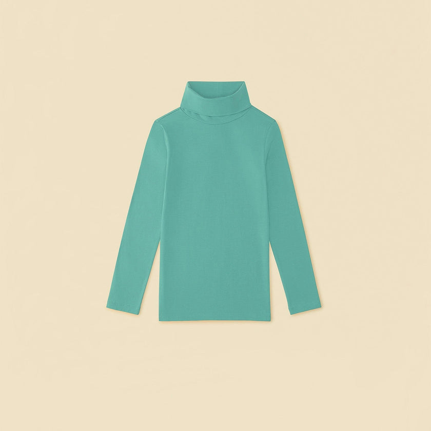 Essential Turtleneck in Faded Pine