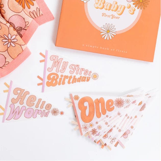 Flower Child Petit Milestone Pennant