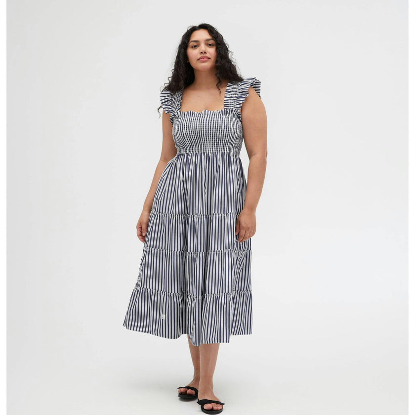 The Ellie Nap Dress - Navy Stripe