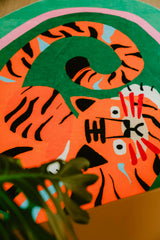 Oval Tiger Area Rug by Lu Yang