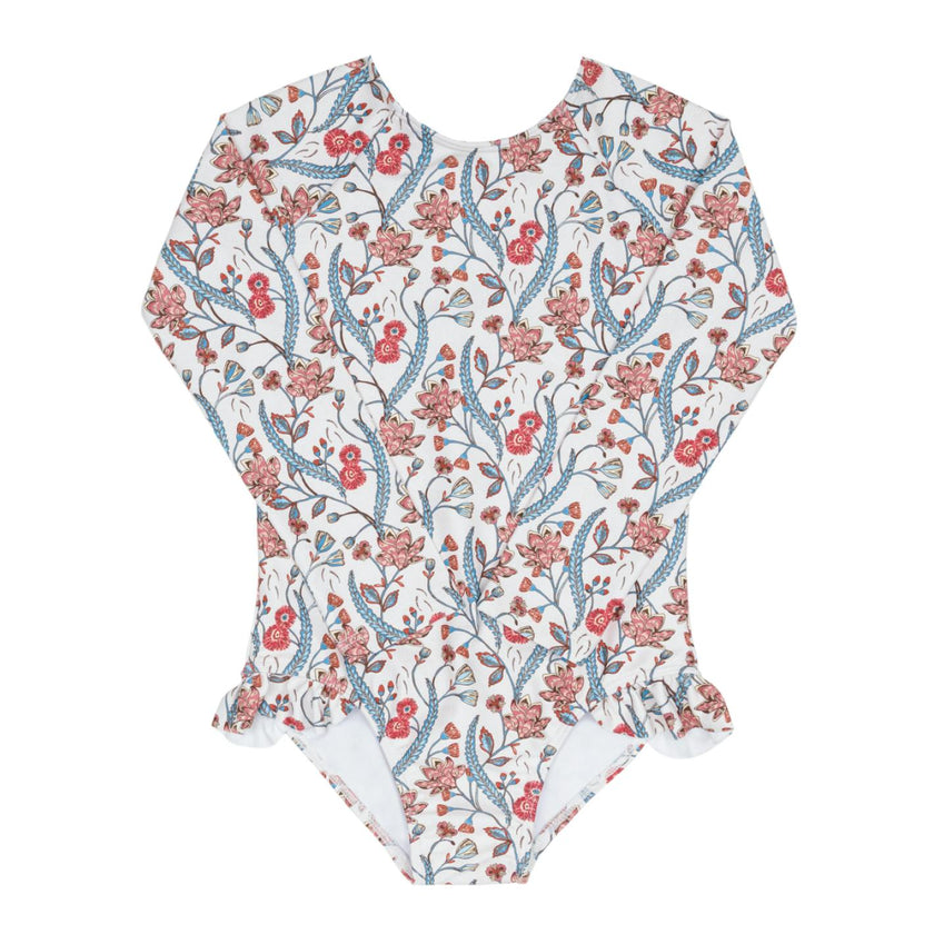 girls mercado bloom rashguard one piece