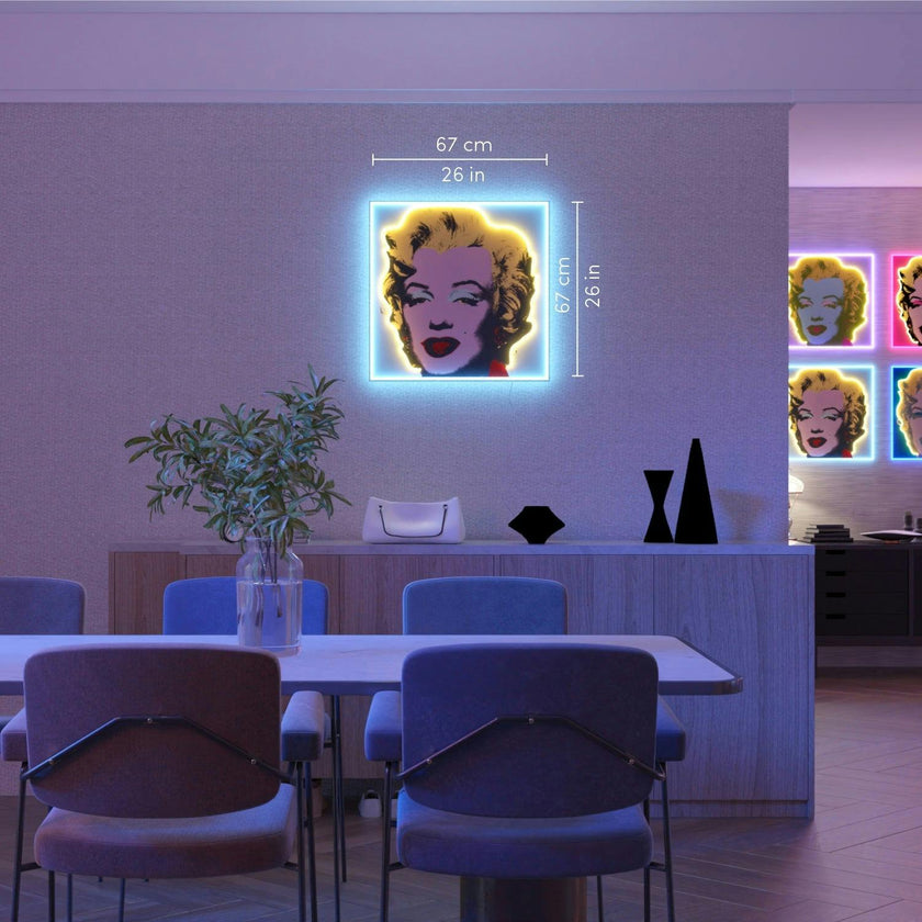 Marilyn Monroe Large by Andy Warhol - LED neon sign