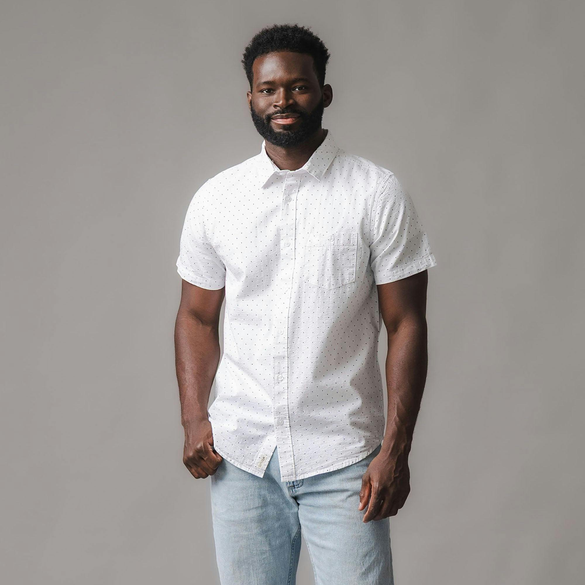 Organic Short Sleeve Seersucker Shirt