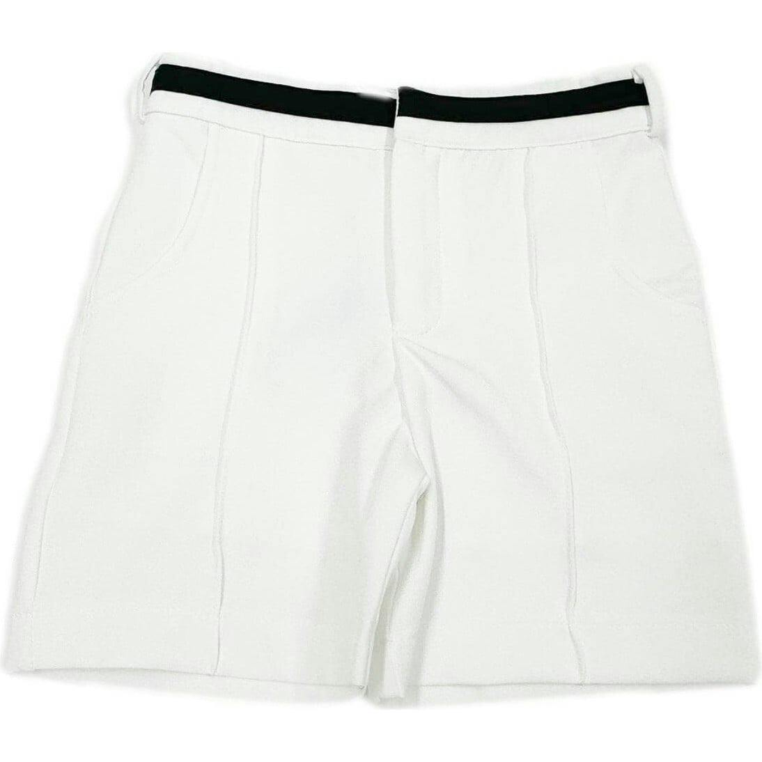 Alex White Shorts With Black Contrast Line
