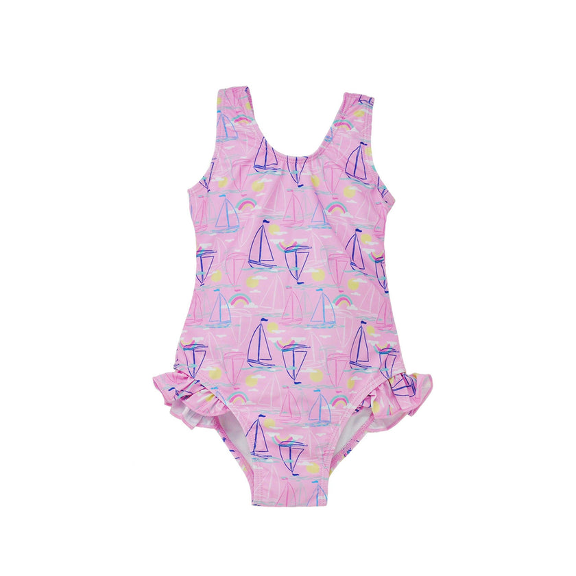 UPF 50+ Delaney Hip Ruffle Swimsuit