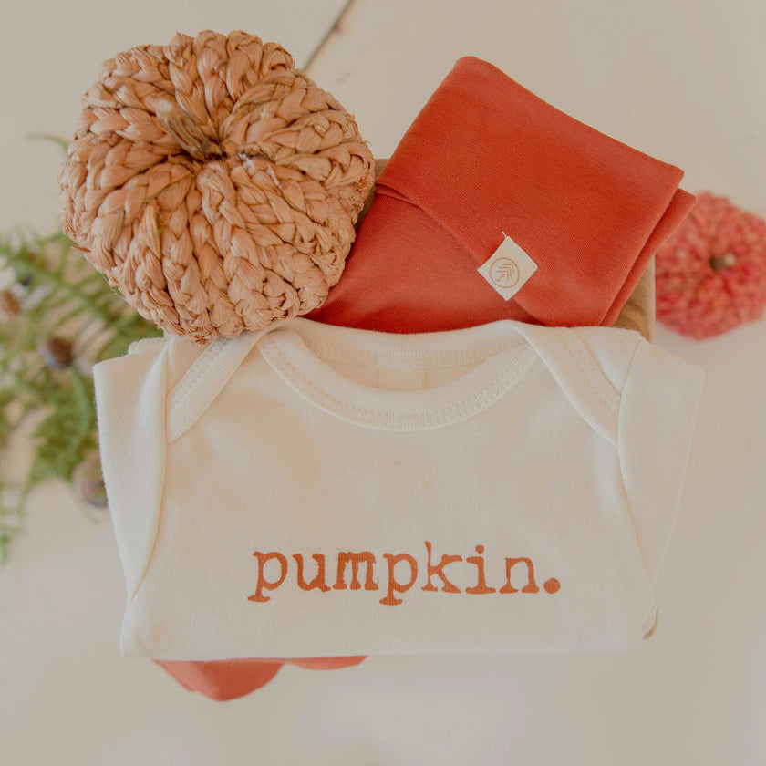 Pumpkin Organic Bodysuit Long Sleeve