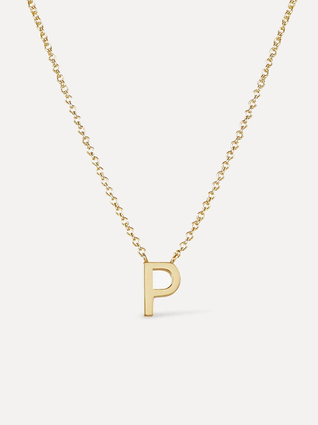 Gold Initial Necklace - Letter Necklace