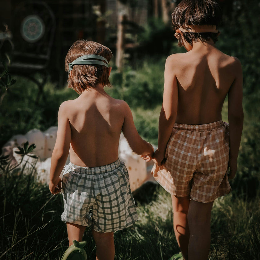 Swim Trunks | UPF + Recycled - Fern Plaid