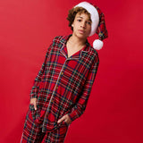 Red Tartan Plaid Men's Relaxed Pant Luxe Loungewear