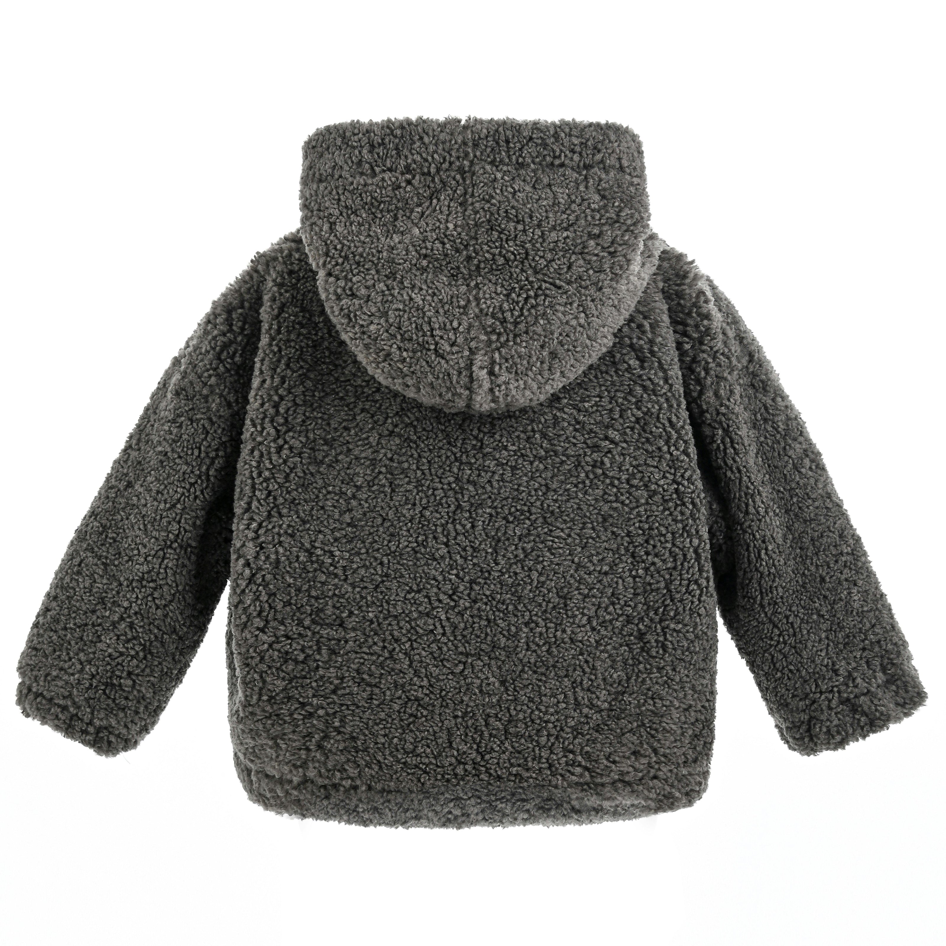Gray Zip Fleece Jacket