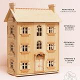 Grand Natural Wood Dolls House
