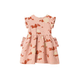 Girls Fit-N-Flare Box Pleats Sleeve Pocket Dress