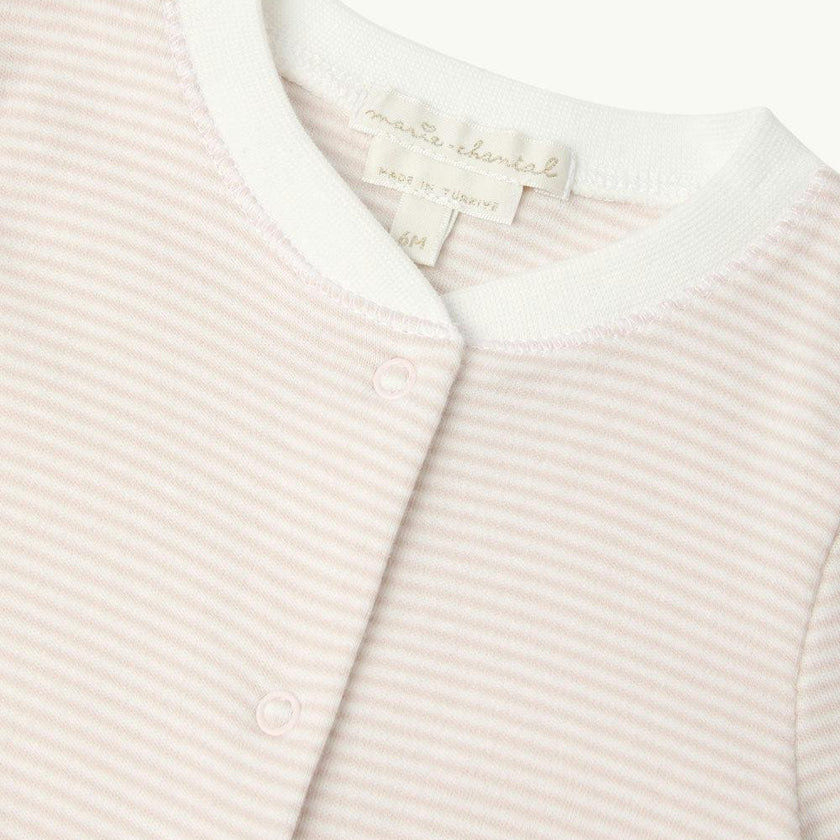 Dalton Stripe Romper 2 Piece Set - Pink