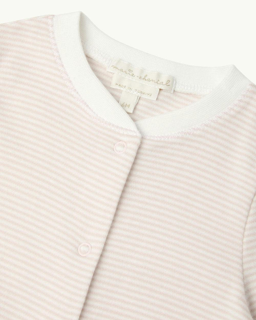 Dalton Stripe Romper 2 Piece Set - Pink