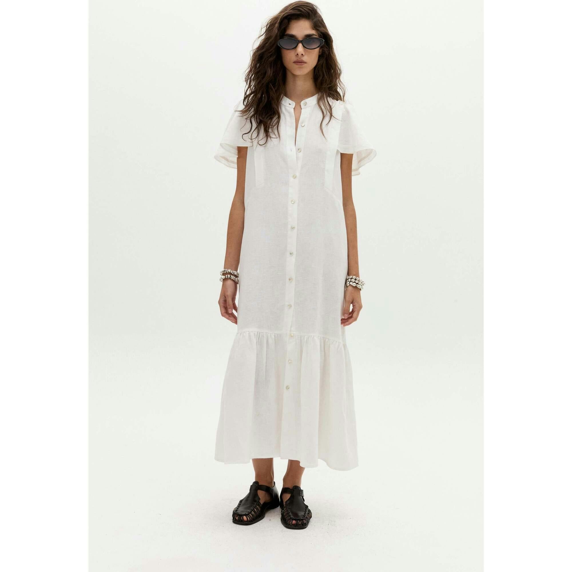Willow Linen Dress - Off White