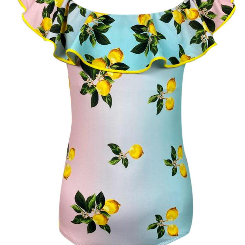 Siera Ruffle Neck One-Piece Swimsuit