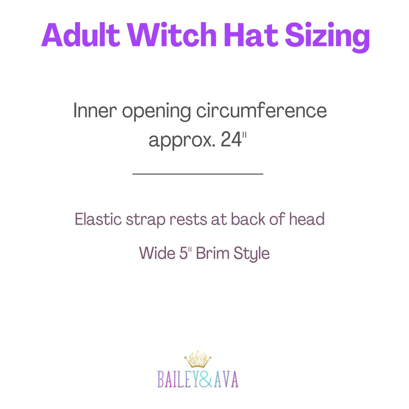 Adult Velvet Witch Hat - Black