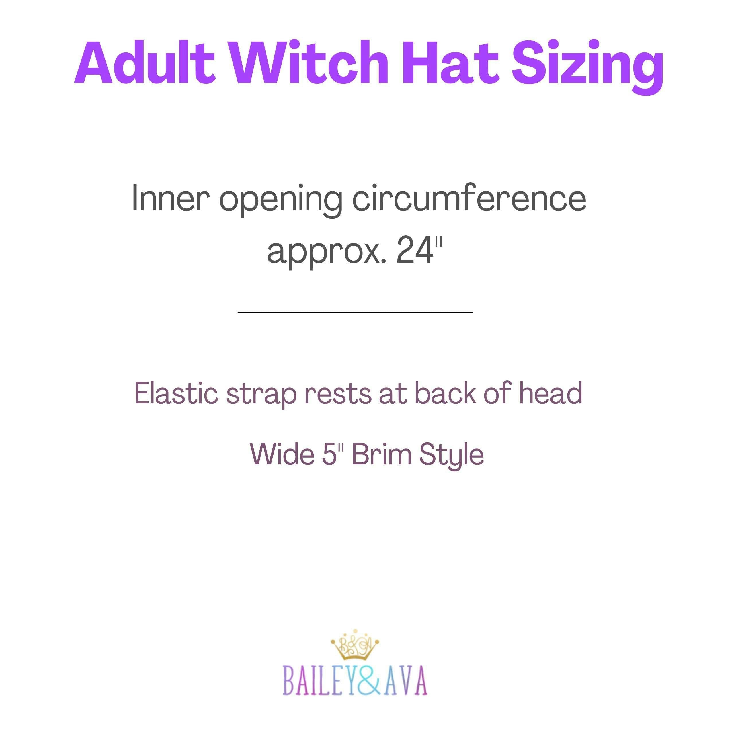 Adult Velvet Witch Hat - Black