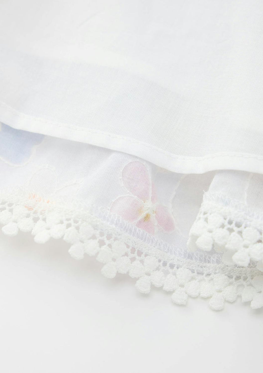 Deanna Sleeve Embroidery Mini Dress