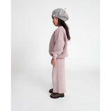 Chunky Ribbed Knit Elastic Waist Wide Leg Loose-Fit Pants