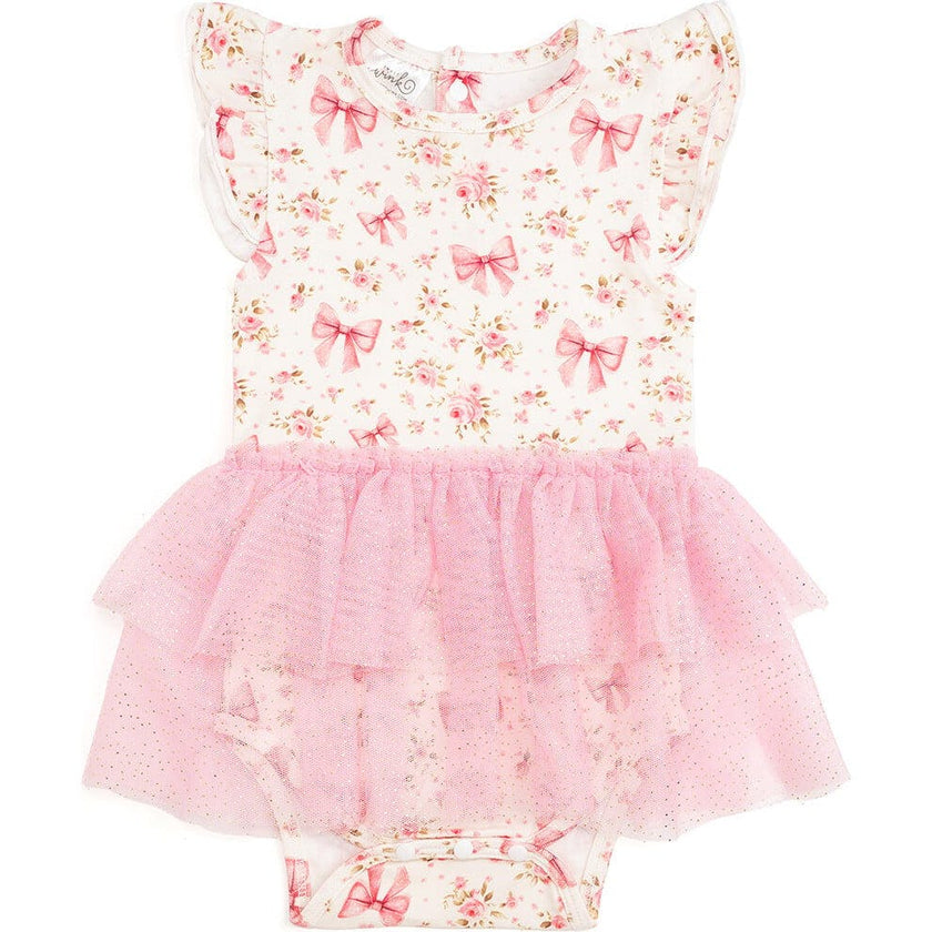 Ditsy Floral Short Sleeve Tutu Bodysuit