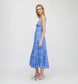The Margot Dress - Blue Arcadia Border