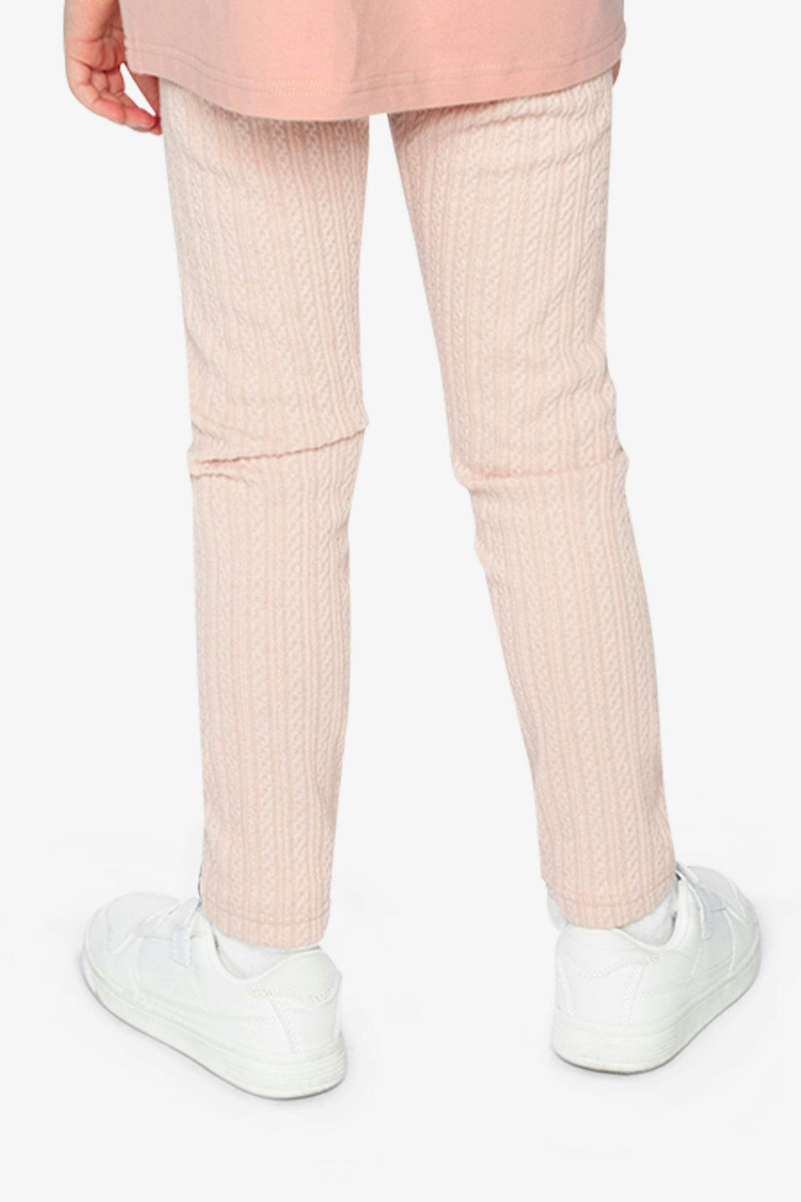 Jacquard Leggings Pale Dusty Pink