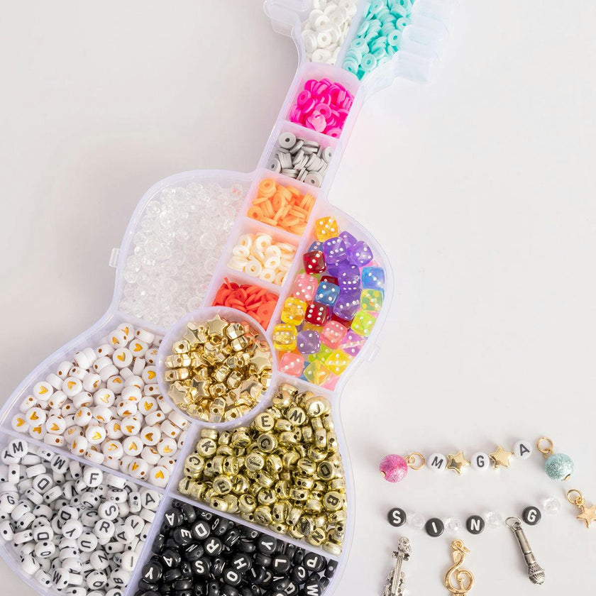 Guitar Shaped DIY Beaded Friendship Bracelet Bead Kit