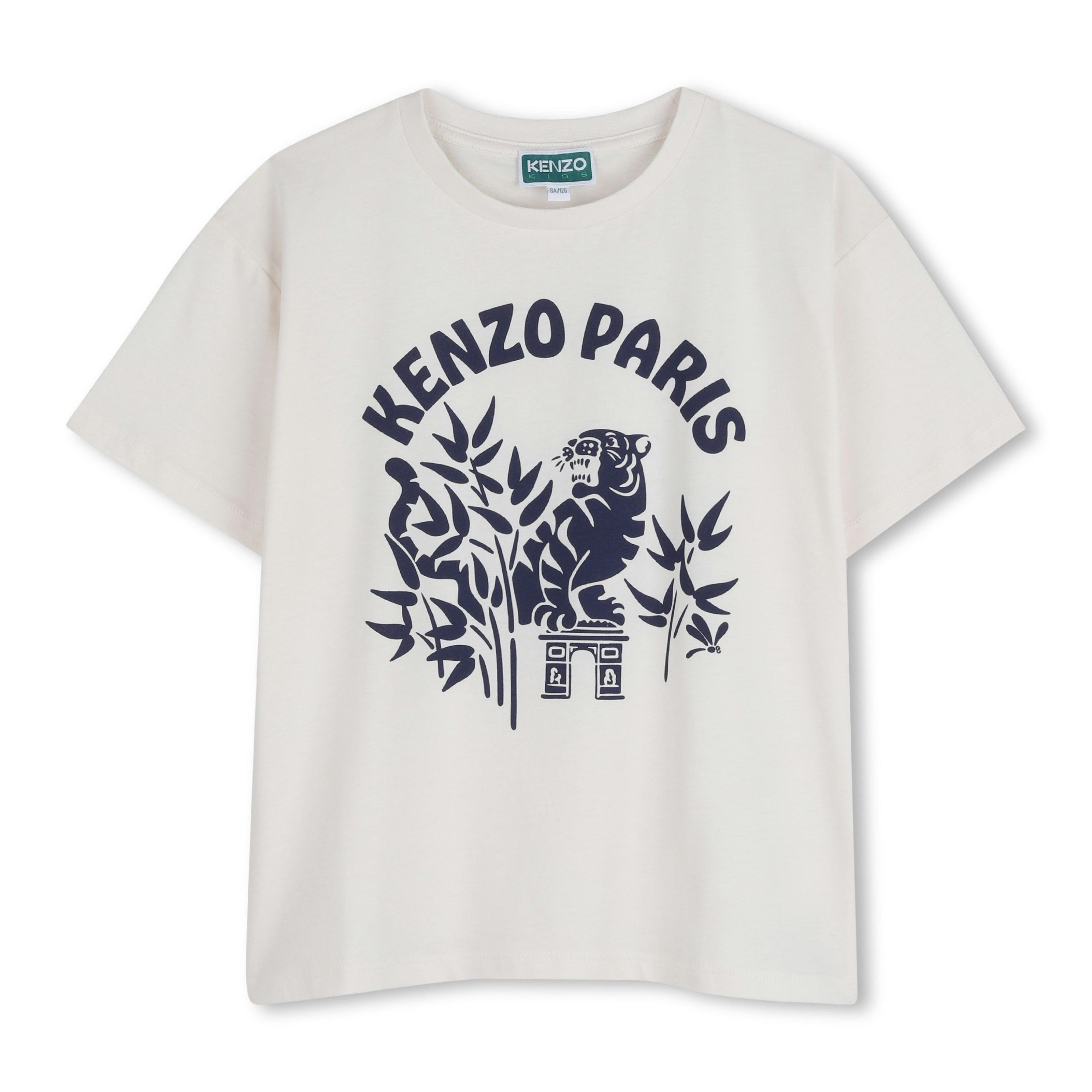White Paris Tiger Graphic Tee