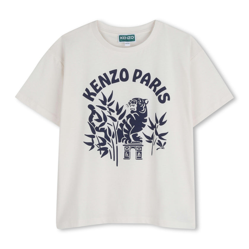 White Paris Tiger Graphic Tee