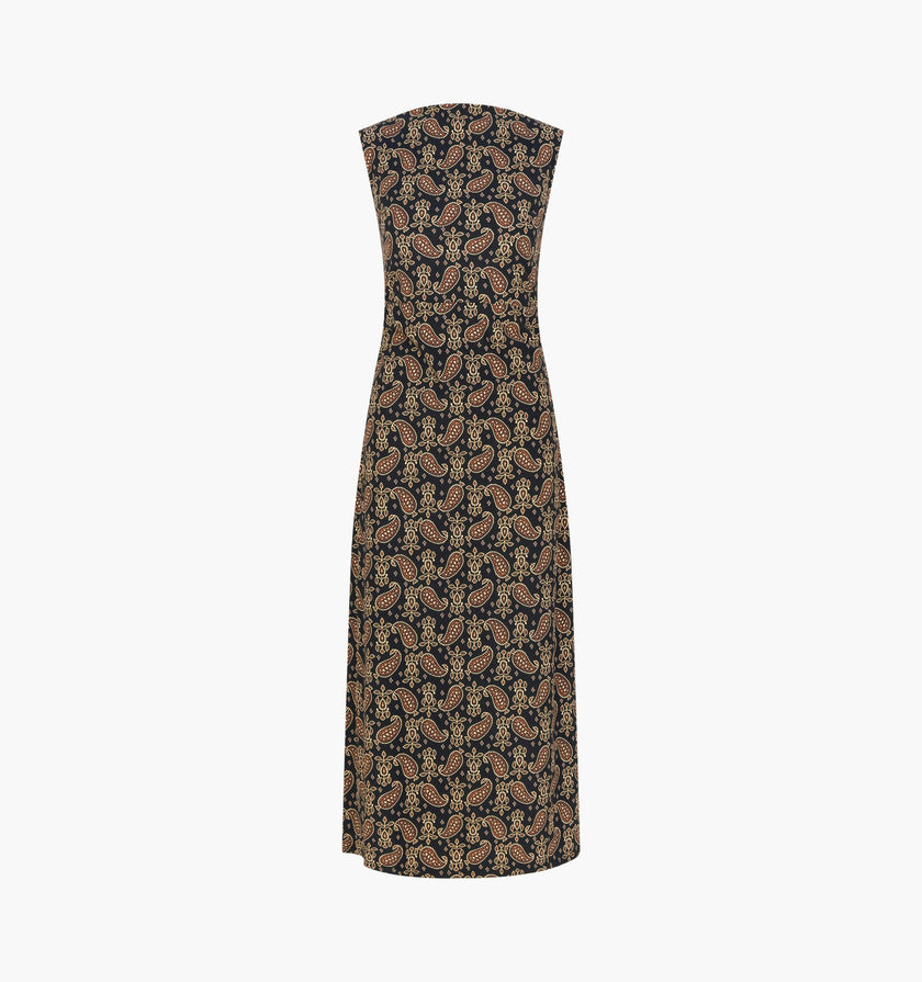 The Sloane Dress -  Duke Paisley Black
