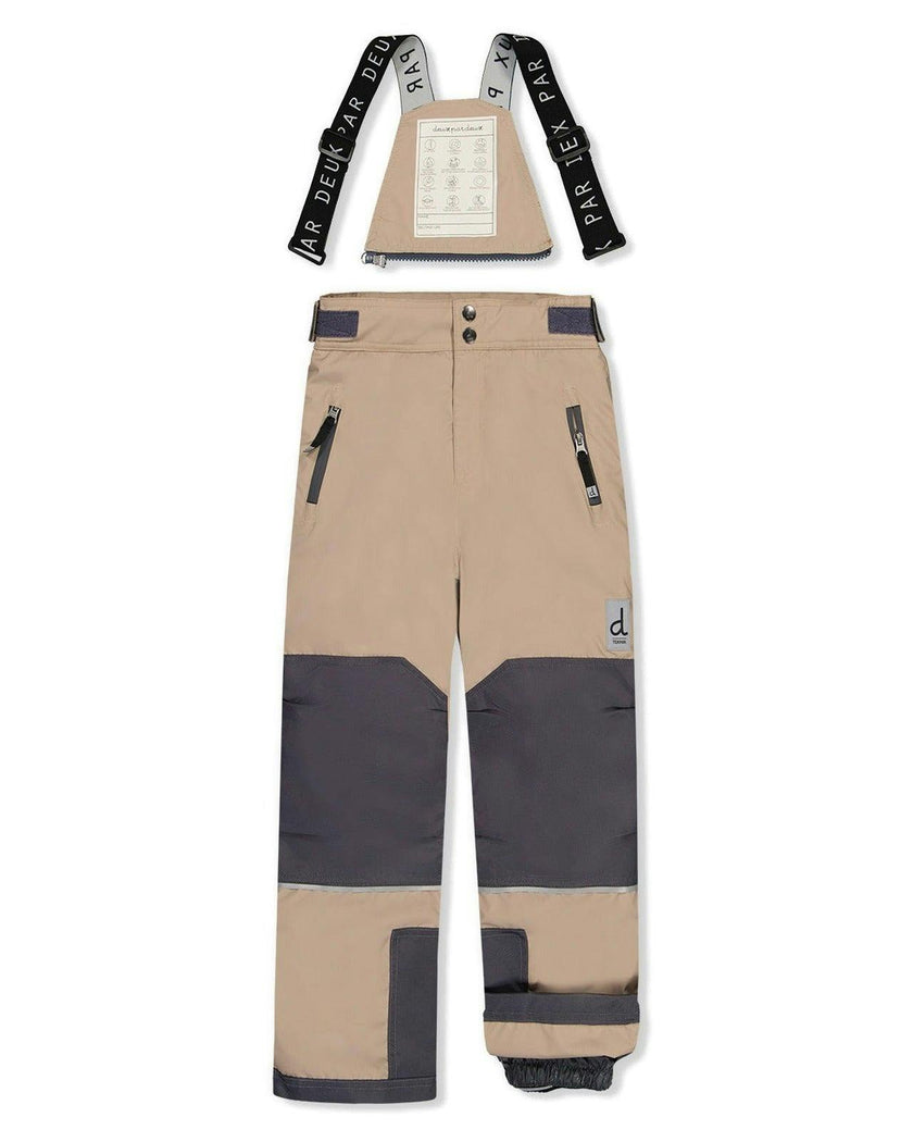 Two Piece Teknik Snowsuit Bright Orange Grey And Taupe