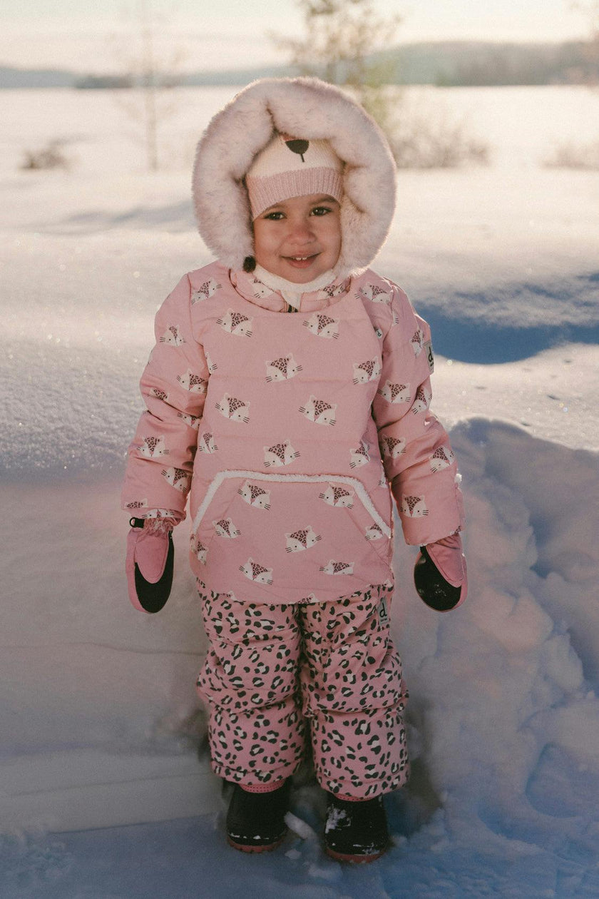 Baby Two Piece Snowsuit Rose Leopard Print