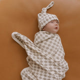 Organic Swaddle Blanket & Hat Set