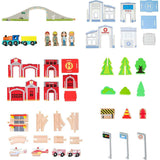 Preschool Play Lab Kids 85-pc. Wooden Train Table Play Set