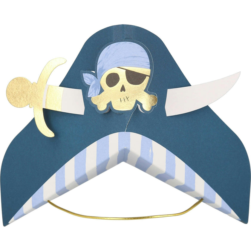 Blue Pirate Party Hats