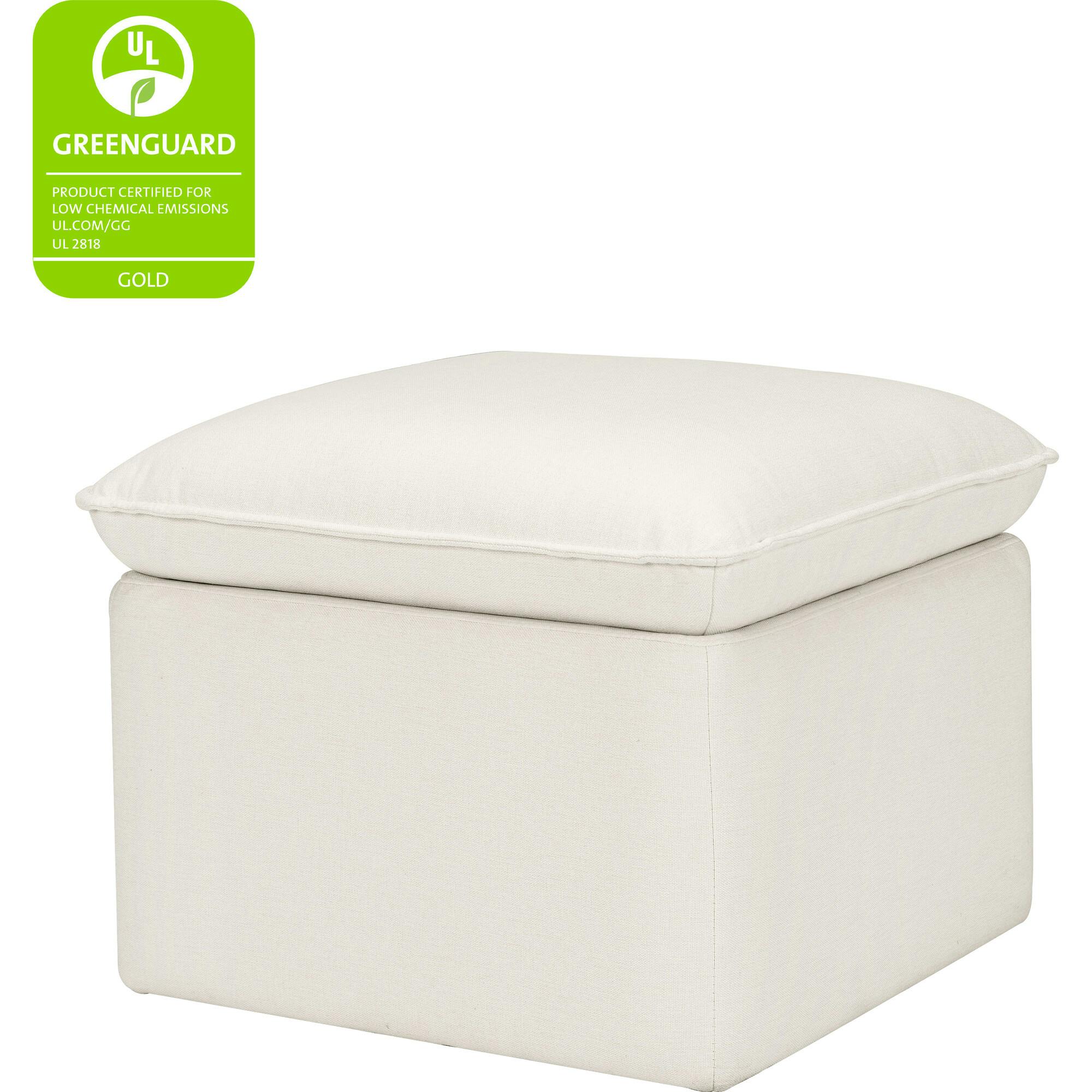 Cali Eco-Performance Fabric Storage Ottoman With USB Port
