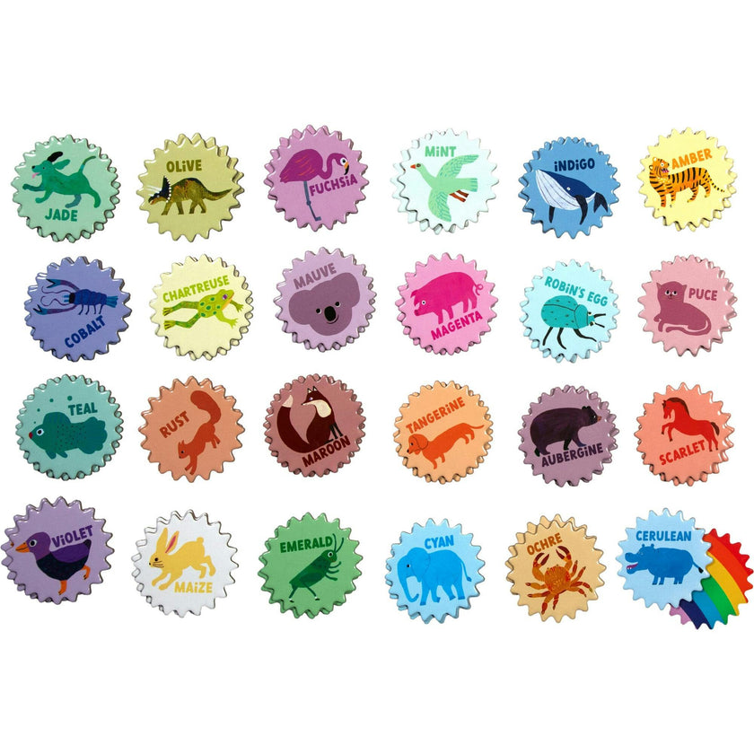 Rainbow Memory Matching Game - 24 Pairs