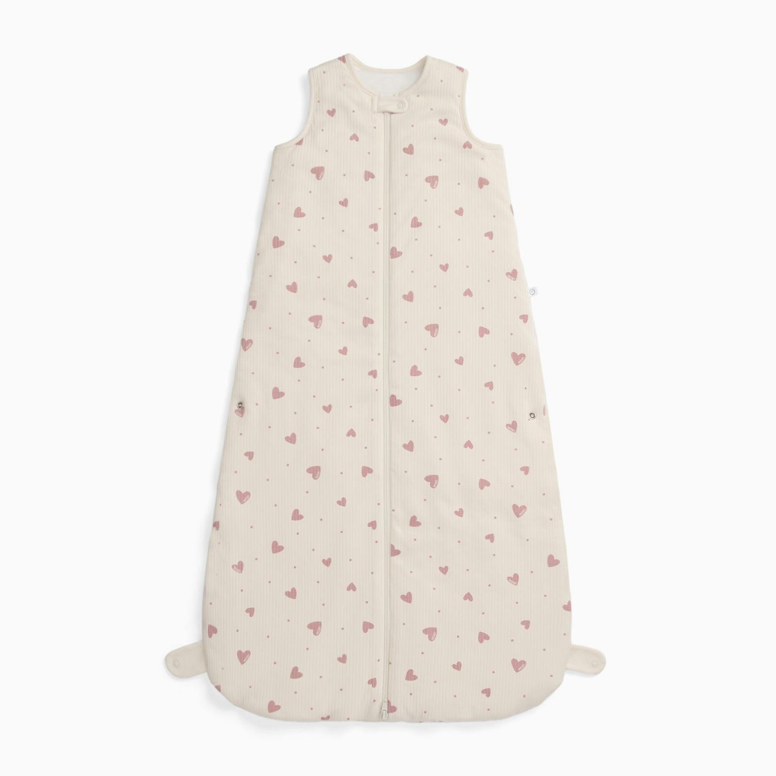 Hearts Ribbed Front Opening Sleep Sack 1.5 TOG