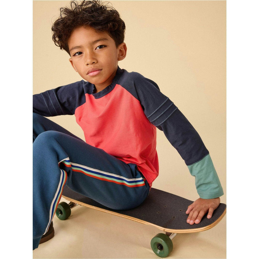 Stripe-Out Joggers, Blue