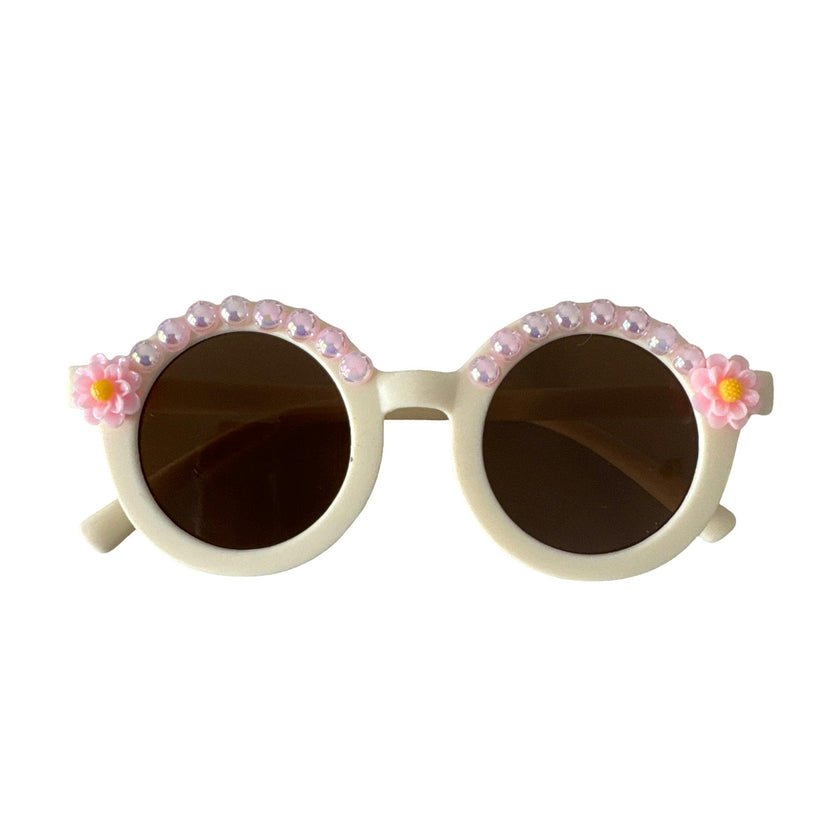 Pink Daises Alina Round Sunnies