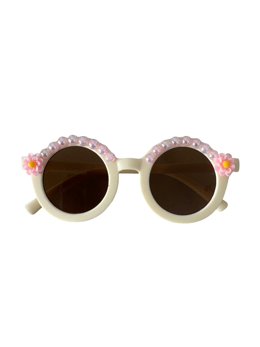 Pink Daises Alina Round Sunnies