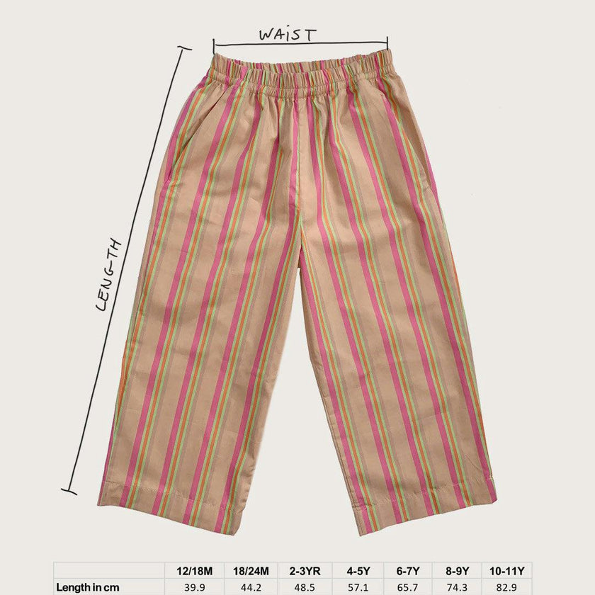 Ever Candy Stripe Wide Cotton Trousers